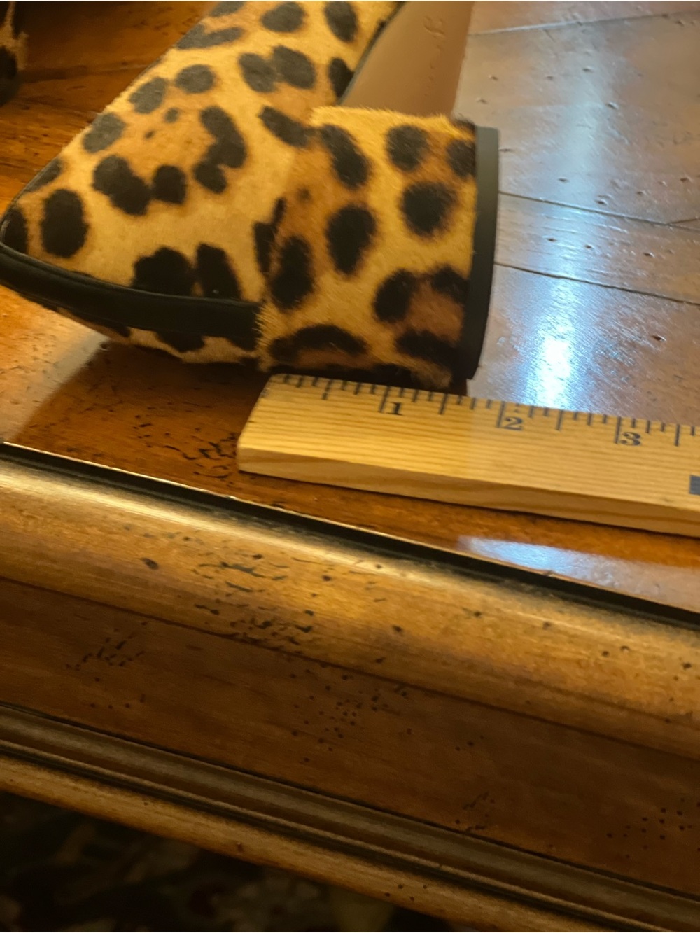 J. Crew Leopard Print Ballet 2 inch Heel in Tan and Black - Picture 7 of 8